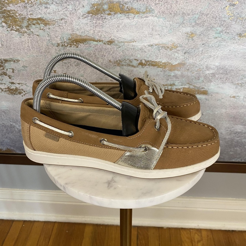 Sperry Top-Sider Shoes Womens Size 8.5 Brown Leather Boat Memory Foam STS85980 - Picture 2 of 11